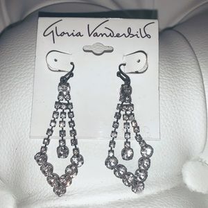 Gloria Vanderbilt Rhinestone Dangle Earrings
